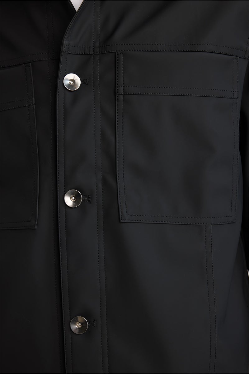 DeFacto Black Man Oversize Fit Shirt Collar Waterproof Jacket Casual - Image 4